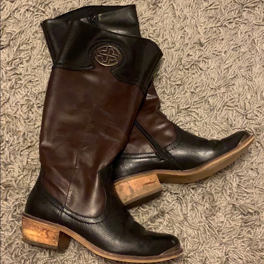 Black and Brown size 6 ridding boots